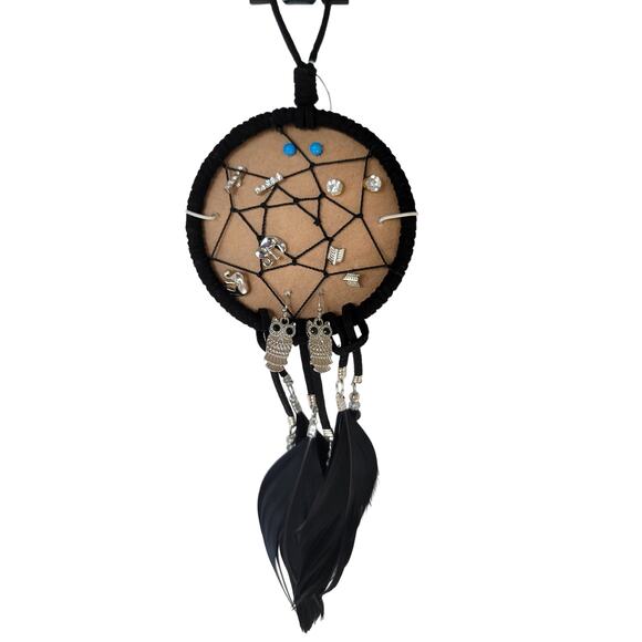 Charlotte Dreamcatcher Earring Set 5 Studs + Owl Dangles Boho Festival NWT - Picture 2 of 11